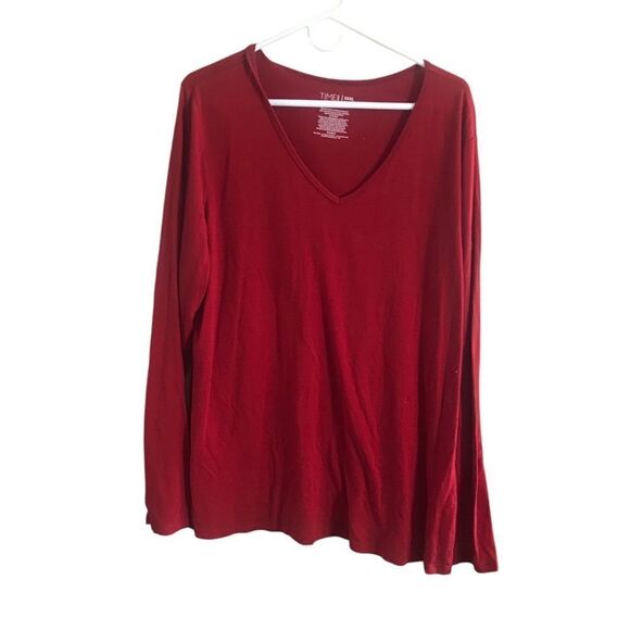 Time and Tru Size 3X Long Sleeve Red Top - Picture 5 of 6